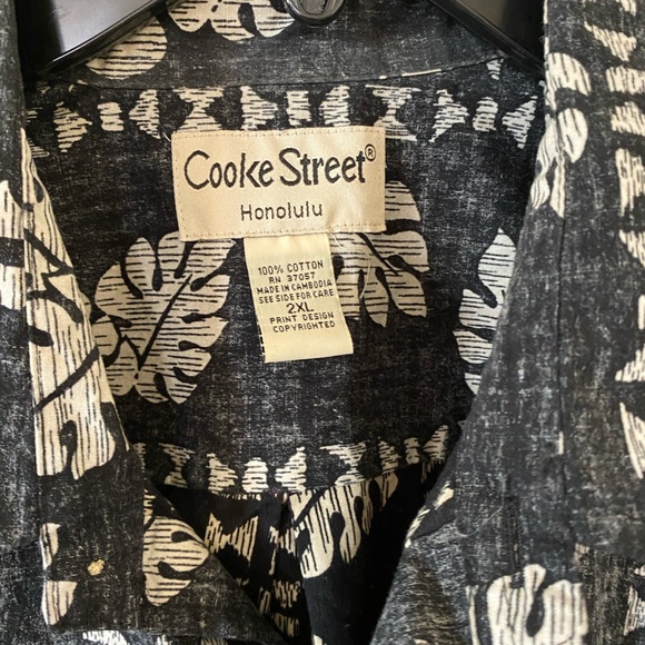 Cooke Street Honolulu Men’s Short Sleeve 100% Cotton, Button Shirt,Blk/gray, 2XL - Picture 2 of 7